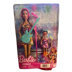 Barbie Doll & Chelsea Pop Star Sisters Rockstar Band Guitar You Can Be Anything